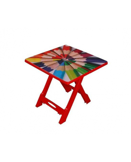 RFL Pencil Printed Baby Folding Table - Red