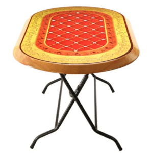 RFL Cushion Printed Elegant Dining Table - Sandal Wood