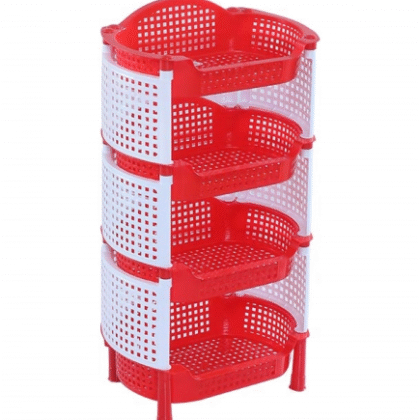 RFL 4 Step Style Big Fence Rack – White & Red