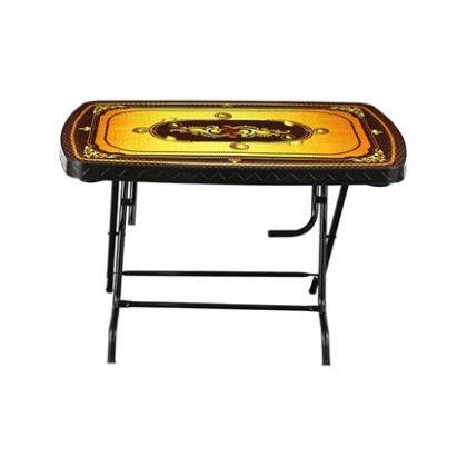 TEL Printed 4 Seated Deluxe Table – Black & Golden