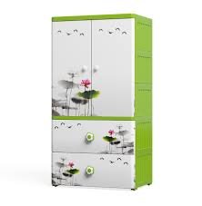 Akij-Wardrobe & Almira-Couple-3D-Lily With Lock – 14219